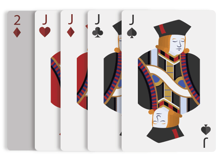 Create an artistic representation of a royal flush, the highest-ranking  hand in poker, using vibrant colors and intricate details. showcase the  five cards (ace, king, queen, jack, and ten) from a single